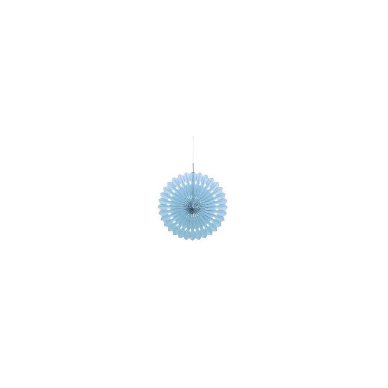 DECORATION EVENTAIL EN PAPIER 40,6 CM BLEU