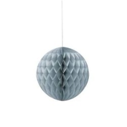 BOULE EN PAPIER ALVEOLE 20,32 CM GRIS