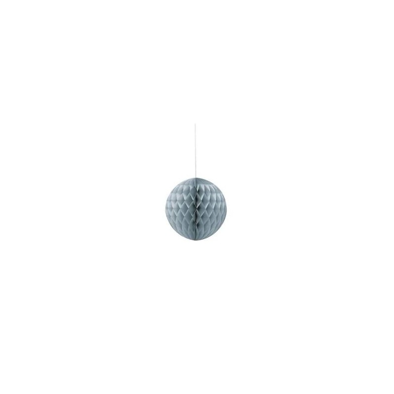 BOULE EN PAPIER ALVEOLE 20,32 CM GRIS