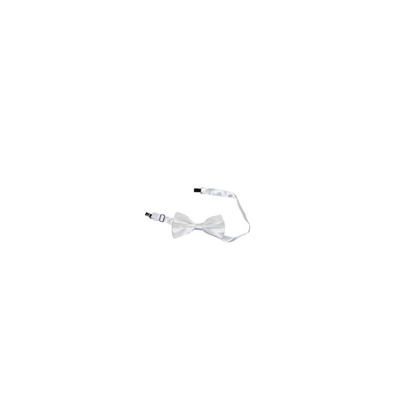 NOEUD PAPILLON DOUBLE SATIN BLANC 