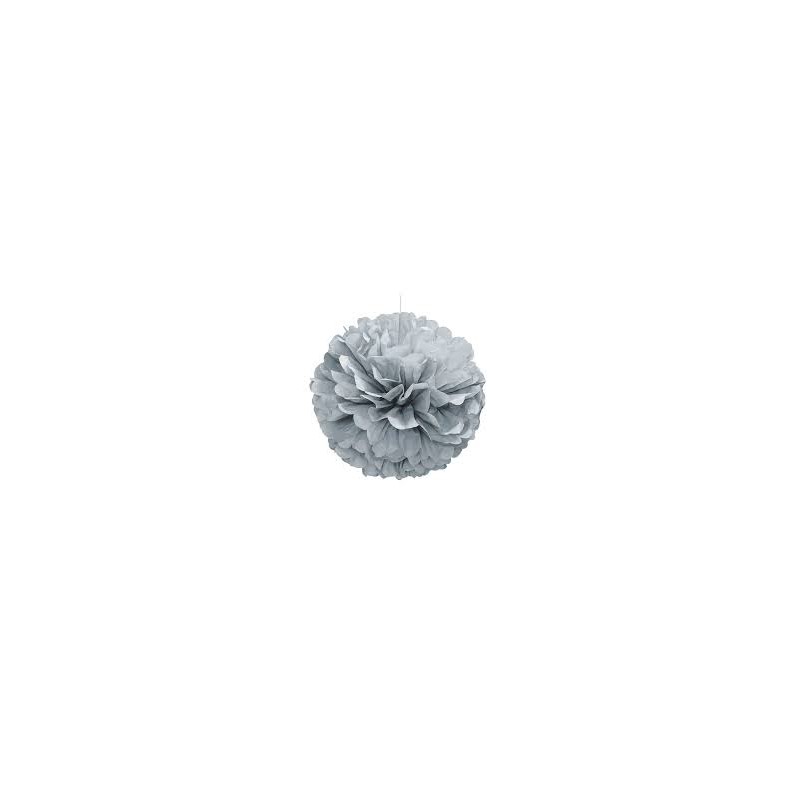 BOULE DECORATIVE EN PAPIER ARGENT 40,64 CM