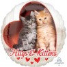 BALLON METALLIQUE ROND 2 CHATONS HUGS & KITTENS 43 CM