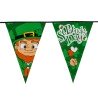 GUIRLANDE DE FANIONS GEANTS SAINT PATRICK LEPRECHAUN 8 METRES