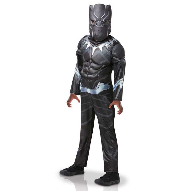 DEGUISEMENT BLACK PANTHER LUXE REMBOURE TAILLE 5-6 ANS