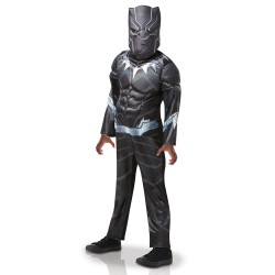 DEGUISEMENT BLACK PANTHER LUXE REMBOURE TAILLE 3-4 ANS