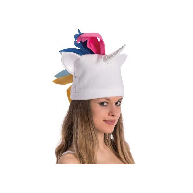 CHAPEAU TISSUS LICORNE BLANCHE