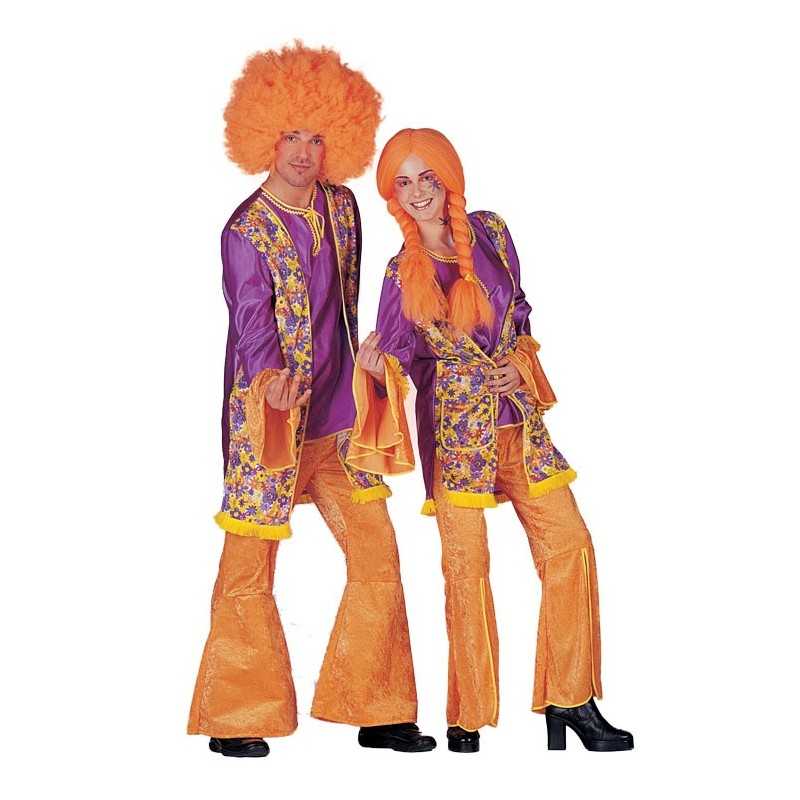 DEGUISEMENT HIPPY FEMME FLEURI TAILLE 44