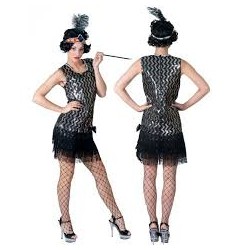 DEGUISEMENT ROBE CHARLESTONE DROITE TAILLE 40/42