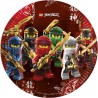 8 ASSIETTES RONDES EN CARTON LEGO NINJAGO 23 CM