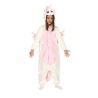 DEGUISEMENT ENFANT PYJAMA OU KUGURUMI LICORNE BLANCHE ET ROSE TAILLE 7-9 ANS