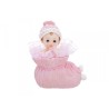 FIGURINE BAPTEME BEBE ROSE DANS CHAUSSON