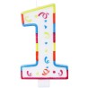 BOUGIE GEANTE MULTICOLORE CHIFFRE 1