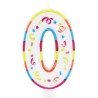 BOUGIE GEANTE MULTICOLORE CHIFFRE 0