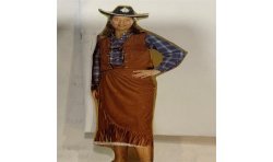 DEGUISEMENT WESTERN JUPE-GILET FRANGES TAILLE 44