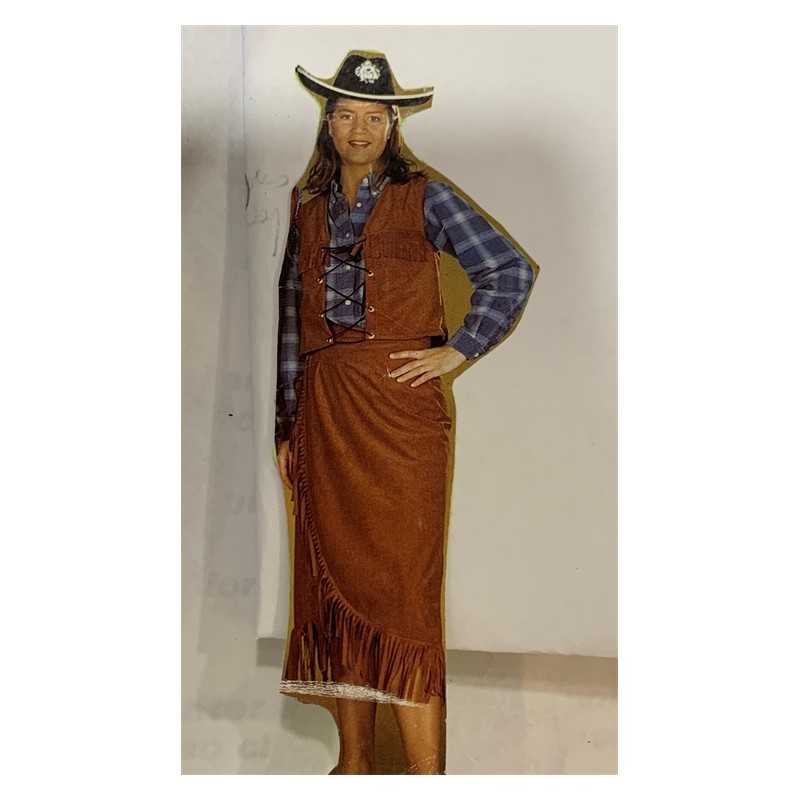 DEGUISEMENT WESTERN JUPE-GILET FRANGES TAILLE 44