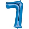 BALLON METALLIQUE CHIFFRE 7 BLEU 86 CM