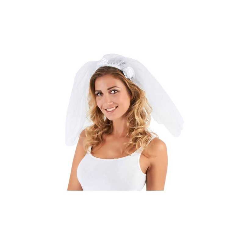 VOILE DE MARIEE SUR SERRE TETE BLANC ADULTE