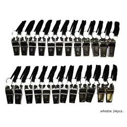 SIFFLET EN METAL RUBAN NOIR