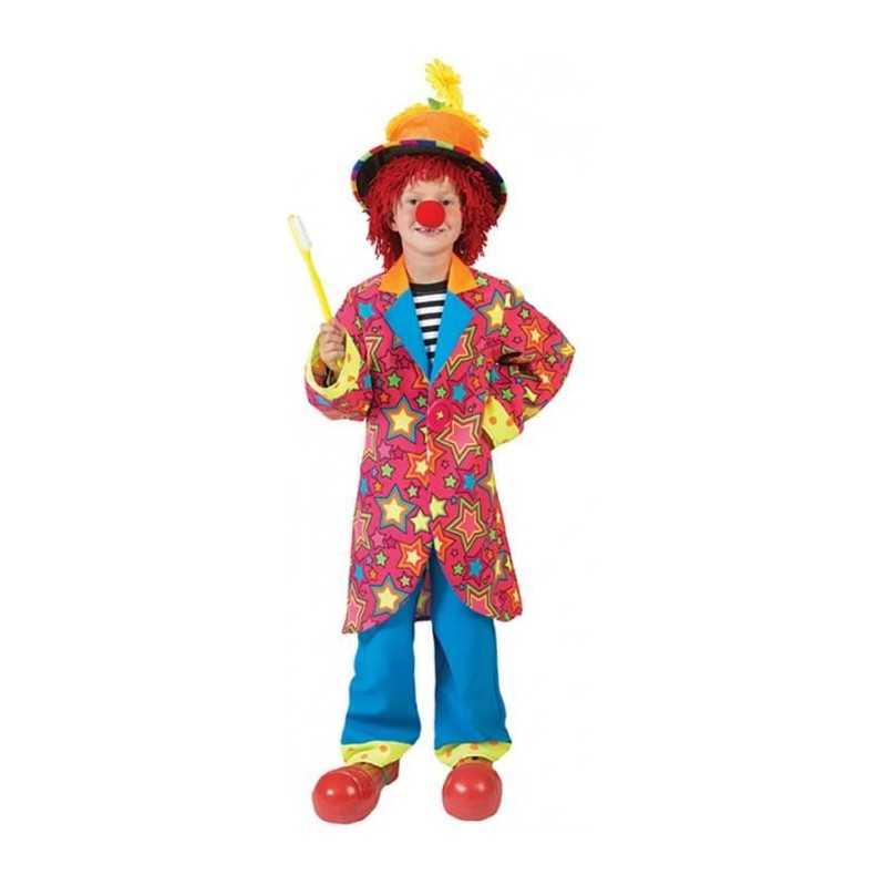 DEGUISEMENT CLOWN GARCON ETOILE FLUO TAILLE 116 CM 