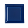 12 ASSIETTES CARREES BLEU MARINE 23,5 CM