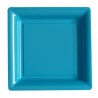 12 ASSIETTES CARREES TURQUOISE 23,5 CM