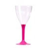10 VERRES A VIN PIED ROSE INDIEN