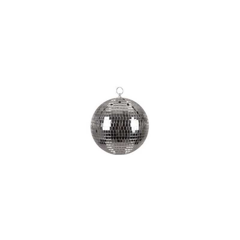 BOULE A FACETTE 30 CM ARGENT