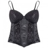 CORSET NOIR SEXY DENTELLE TAILLE M-L