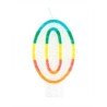 BOUGIE MULTICOLORE CHIFFRE 0