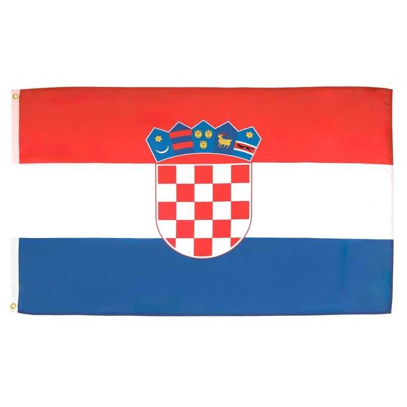 DRAPEAU TISSU CROATIE 90 X 150 CM