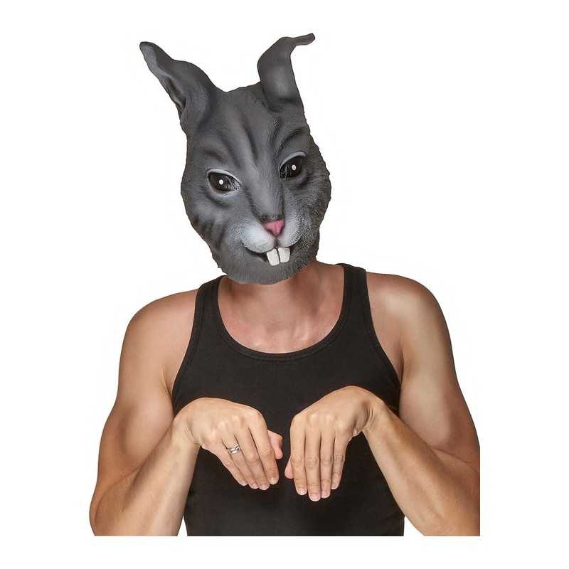 MASQUE LATEX LAPIN OU LIEVRE GRIS
