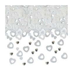 CONFETTIS DE TABLE COEUR BLANC