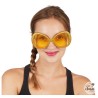 LUNETTES DISCO PAPILLON PAILLETTES OR