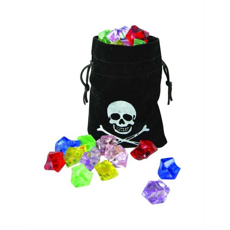 FAUSSES PIERRES PRECIEUSES DANS BOURSE PIRATE