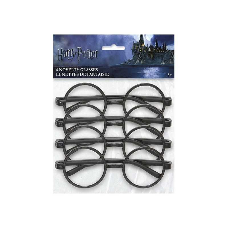 4 LUNETTES RONDES NOIRES HARRY POTTER