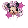BOUQUET DE 5 BALLONS METALLIQUES MINNIE MOUSSE