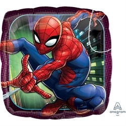 BALLON METALLIQUE CARRE SPIDERMAN 43 CM