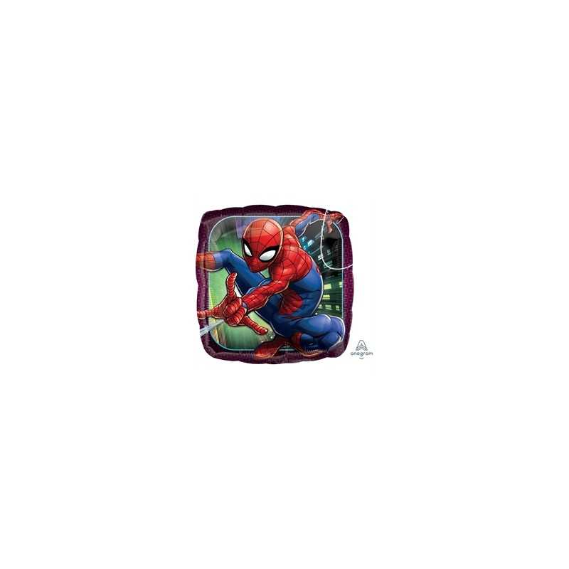 BALLON METALLIQUE CARRE SPIDERMAN 43 CM