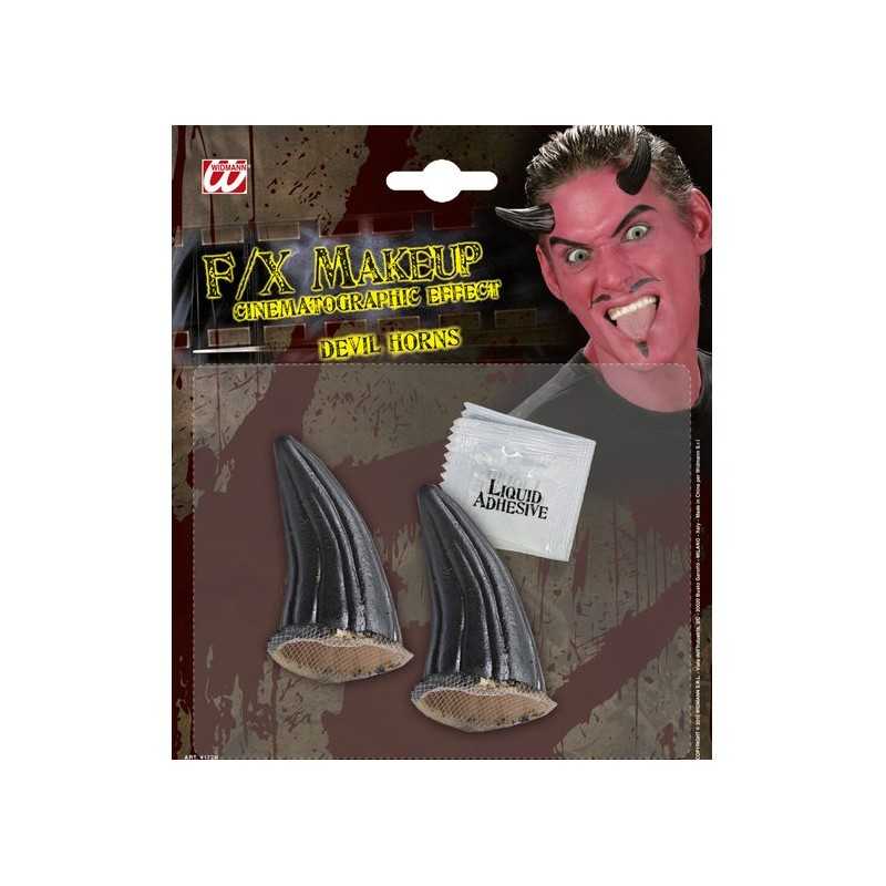 CORNES DE DEMON NOIRES AVEC LATEX