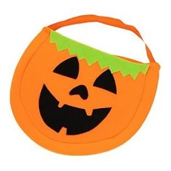 SAC CITROUILLE ORANGE 25X20CM