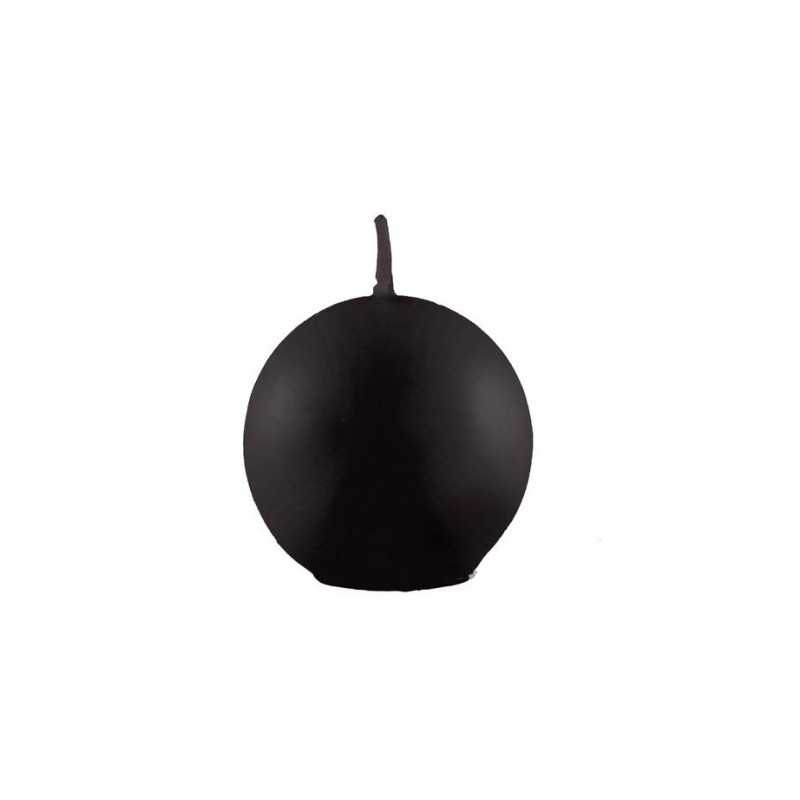 BOUGIE BOULE NOIRE DIAMETRE 7.5 CM