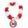 COLLIER HAWAI ROUGE ET BLANC 30 ANS