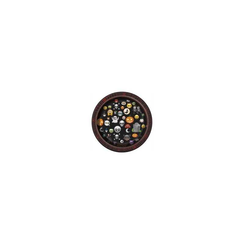 8 PETITES ASSIETTES EMOJI HALLOWEEN 17.1 CM 