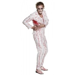 DEGUISEMENT COSTUME BLANC AVEC TACHE DE SANG TAILLE 58-60