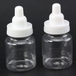 SACHET DE 2 BIBERONS BLANC 9 CM