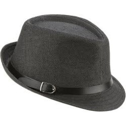 CHAPEAU BORSALINO NOIR LUXE AVEC BOUCLE