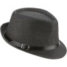 CHAPEAU BORSALINO NOIR LUXE AVEC BOUCLE