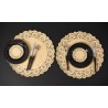 10 SETS DE TABLE DENTELLE KRAFT DIAMETRE 35 CM
