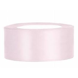 RUBAN SATIN ROSE CLAIR 25 MM X 25 M
