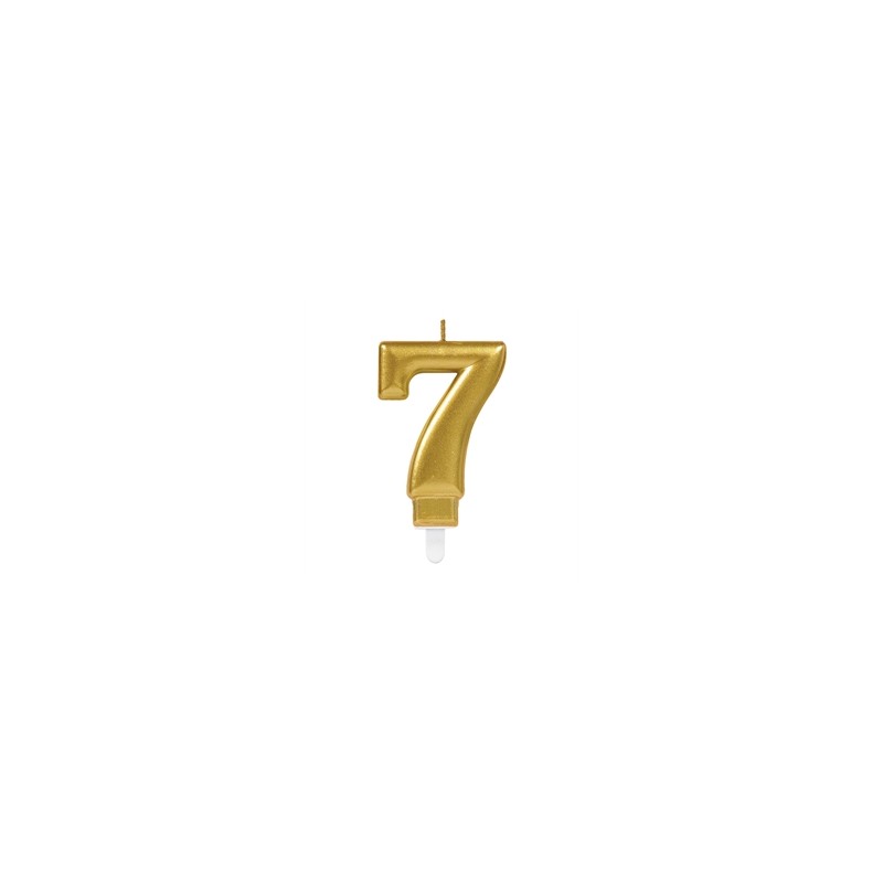 BOUGIE CHIFFRE 7 OR